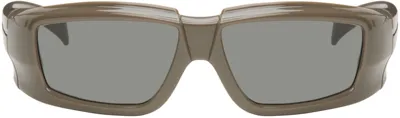 Rick Owens Gray Rick Sunglasses In 3409 Dust Grey/black