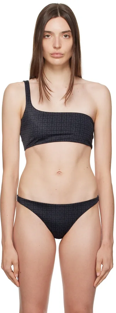 Givenchy Black 4g Bikini Top In 002 Black/grey