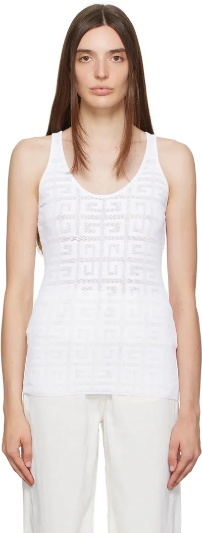 Givenchy 4g Jacquard Tank Top In White