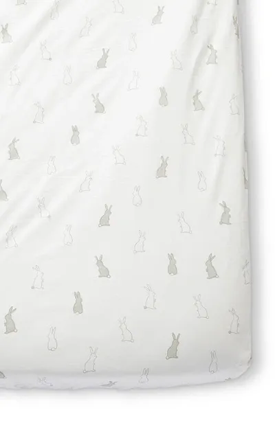 Pehr Kids' Bunny Hop Organic Cotton Crib Sheet