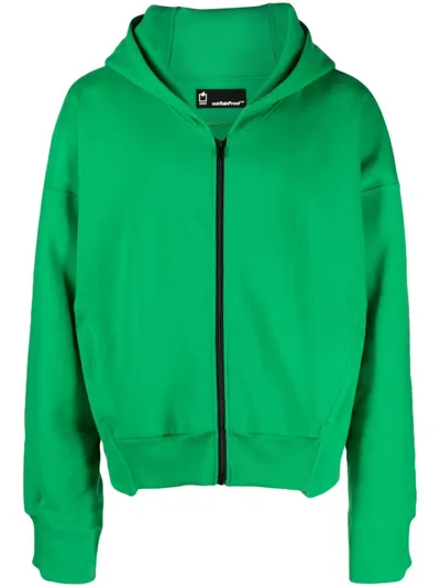 Styland Hooded Organic Cotton Jacket In Green