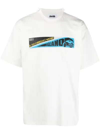 Magliano Graphic-print Cotton T-shirt In White