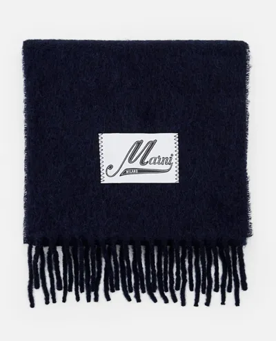 Marni Wool Scarf In Blue