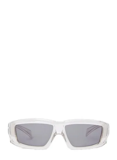 Rick Owens Rectangular Frame Sunglasses In Grey