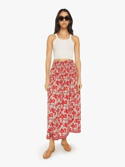 Natalie Martin Bella Skirt Watercolor Dove In Red