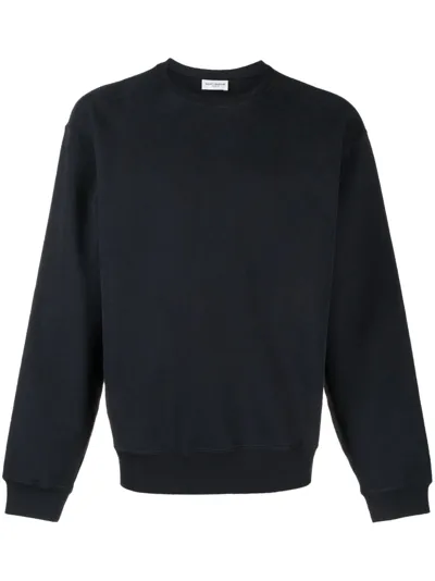 Saint Laurent Cotton Jersey Sweatshirt In Blue