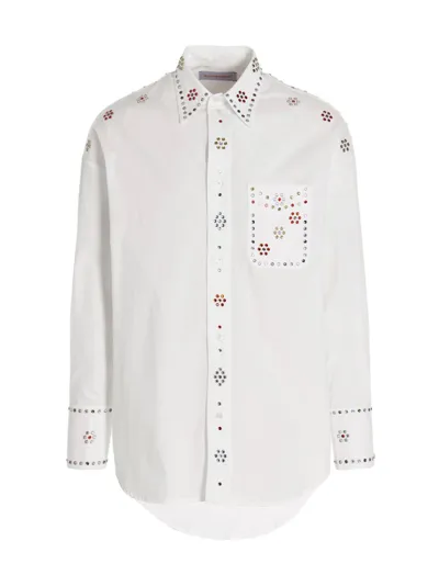 Bluemarble Embellished Long Sleeved Shirt In White