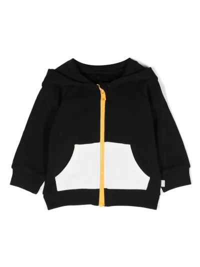 Stella Mccartney Babies' Panelled Zip-up Hoodie In Black