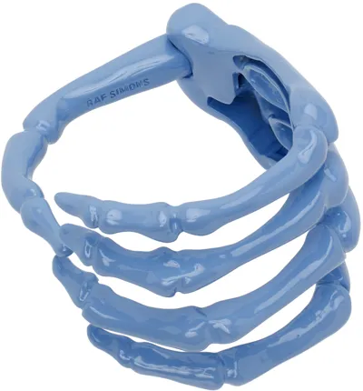 Raf Simons Blue Skeleton Bracelet In Very Light Blue