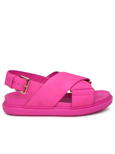 Marni Fb Criscross Sandals Fuchsia 41 In Pink