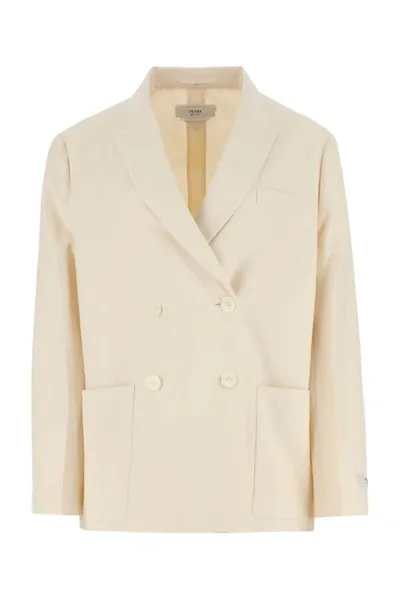 Prada Woman Ivory Cotton Blazer In White