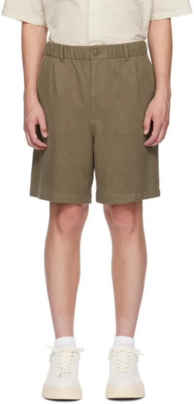 Samsã¸e Samsã¸e Khaki Hammel Shorts In 190823tcx Crocodile