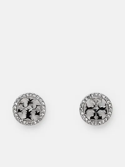 Tory Burch Silver Steel Miller Earrings