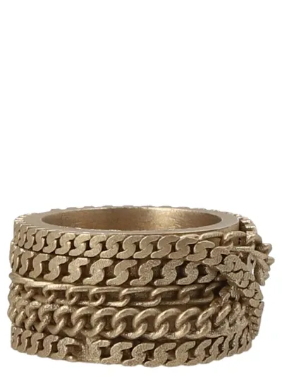 Mm6 Maison Margiela Multi Chain Ring Jewelry Gold