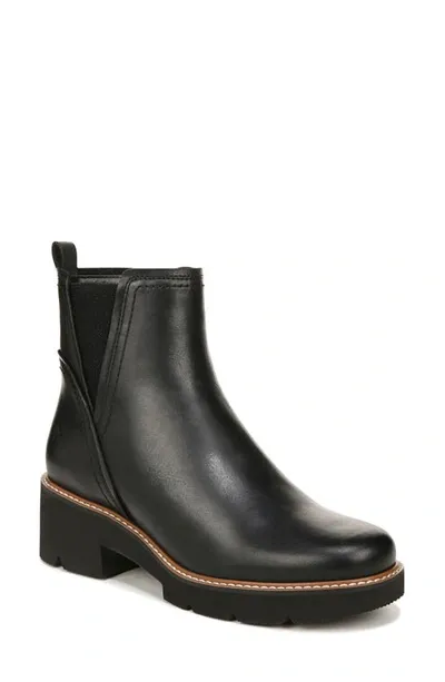 Naturalizer Darry Water Repellent Platform Bootie In Black Leather