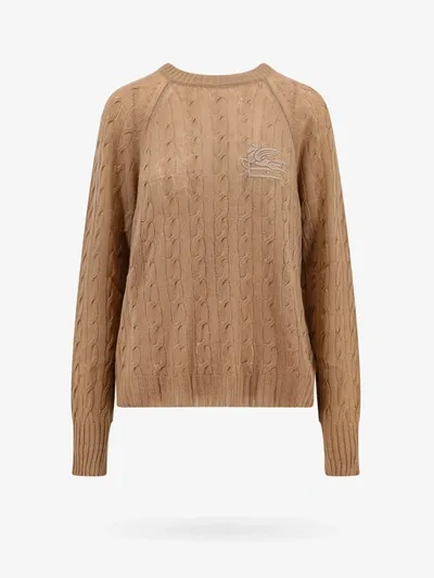 Etro Cable-knit Cashmere Sweater In Cream