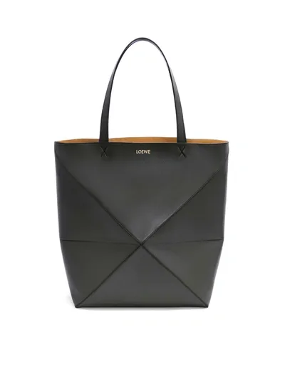 Loewe Puzzle Tote Large In Black