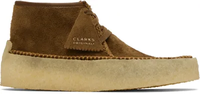 Clarks Originals Tan Caravan Origin Boots In Cola Suede