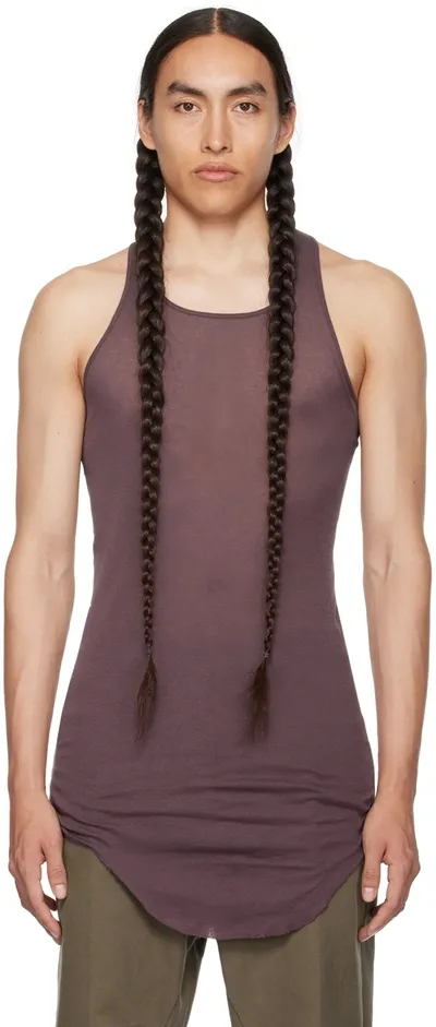 Rick Owens Round-neck Racerback Tank Top In Purple