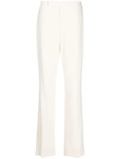 Ralph Lauren Seth Wool Crepe Tuxedo Pant In White