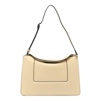 Wandler Penelope Logo Printed Shoulder Bag In Beige