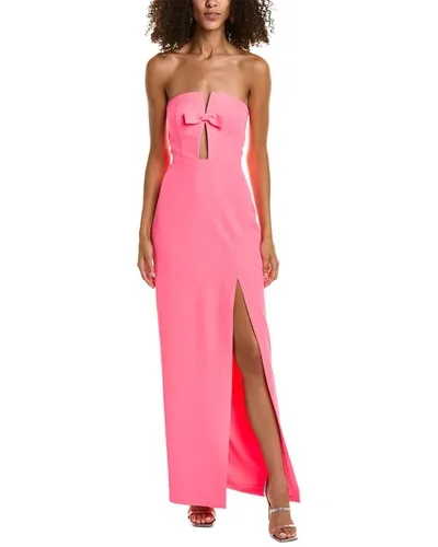 Liv Foster Strapless Cutout Sweetheart Column Gown In Electric Pink