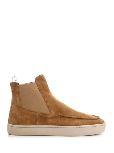 Officine Creative Suede Chelsea Boots In Braun