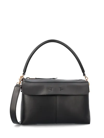 Tod's T Case Boston Shoulder Bag In Black