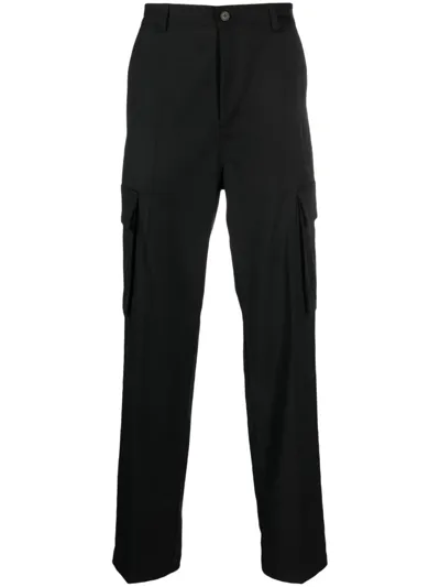 Filippa K Cargo-pocket Wool Trousers In Black