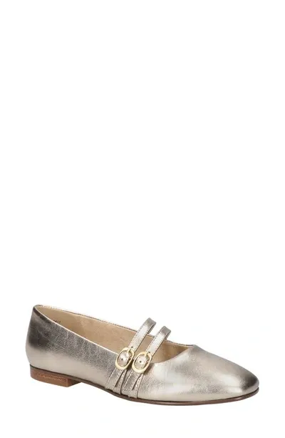 Bella Vita Davenport Womens Leather Square Toe Loafers In Champagne Leather