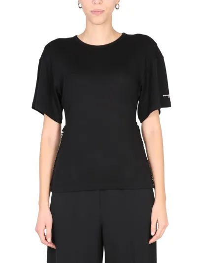 Stella Mccartney T-shirt With Chain Detail In Black