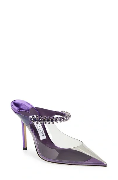 Jimmy Choo Bing Crystal Clear Mule Pumps In Multicolor