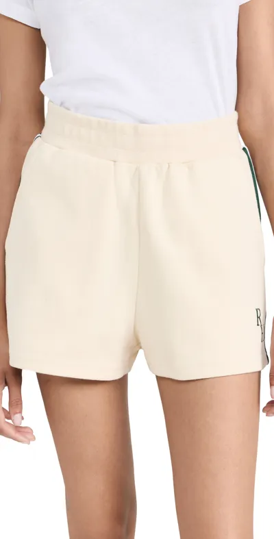 Recreational Habits Varsity Shorts With Piping In Ivory