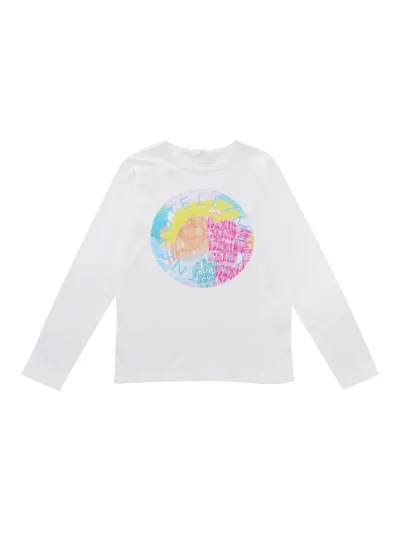 Stella Mccartney Long Sleeved T-shirt In White