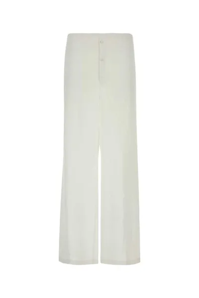 Prada Straight Leg Tailored Trousers In White