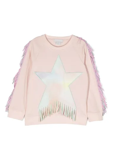 Stella Mccartney Kids' Embellished Cotton Jersey Sweatshirt In Multicolour