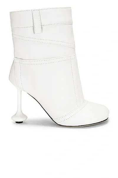 Loewe Toy Panta Boot In Anthurium White