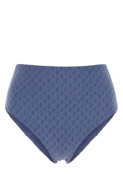 Jimmy Choo Suma Monogram Bikini Set In Blue