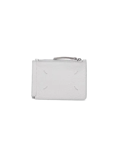 Maison Margiela Four Stitches Zipper Wallet In White