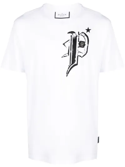 Philipp Plein Logo-print Cotton T-shirt In White