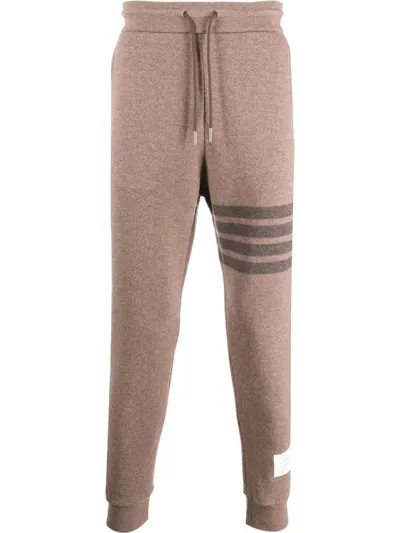 Thom Browne 4-bar Wool Track Pants In Brown