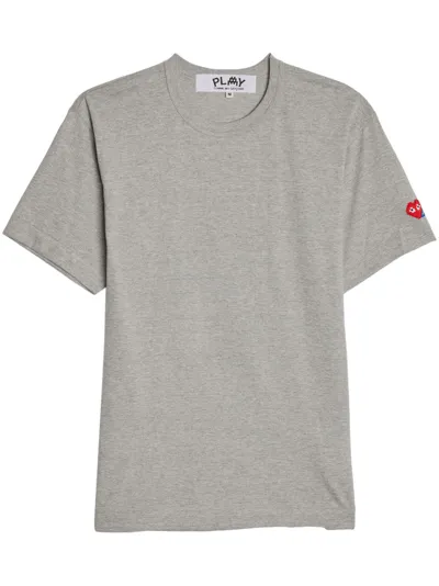 Comme Des Garçons Play Gray Invader Edition T-shirt In Grey