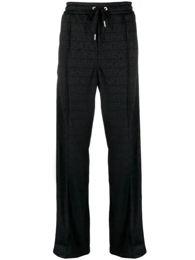 Versace Allover Pattern Track Pants In Black