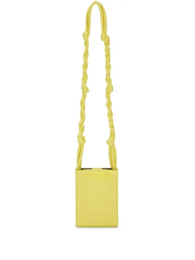 Jil Sander Small Tangle Leather Crossbody Bag In Yellow