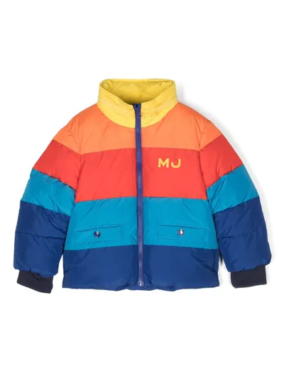 Marc Jacobs Kids' Recycled Nylon Puffer Jacket In Blue