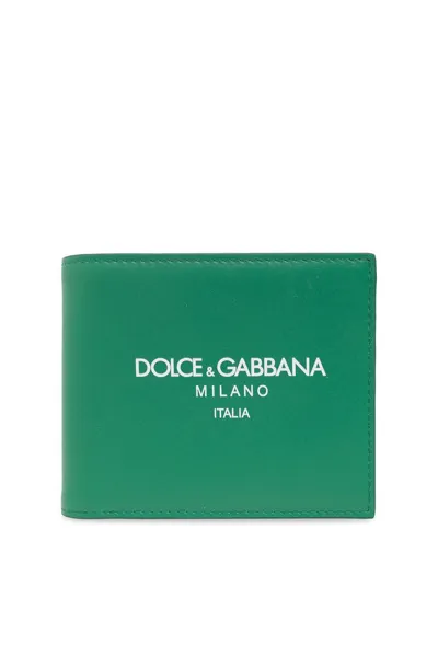 Dolce & Gabbana Logo Printed Bi In Green