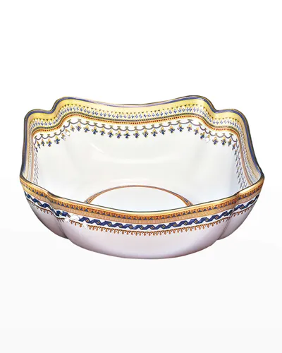 Mottahedeh Chinoise Blue Small Square Bowl