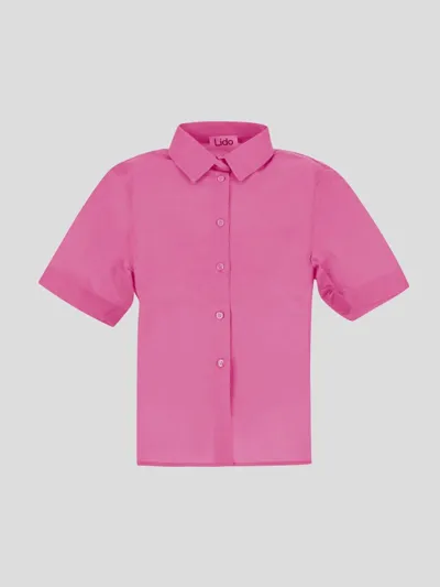 Lido Cropped Shirt In Pink