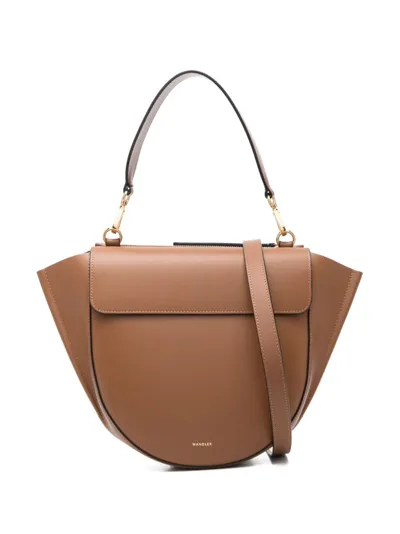 Wandler Medium Hortensia Leather Tote Bag In Brown