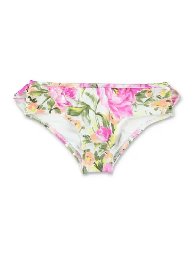 Zimmermann Kids' Halcyon Floral Bikini Bottoms In Purple